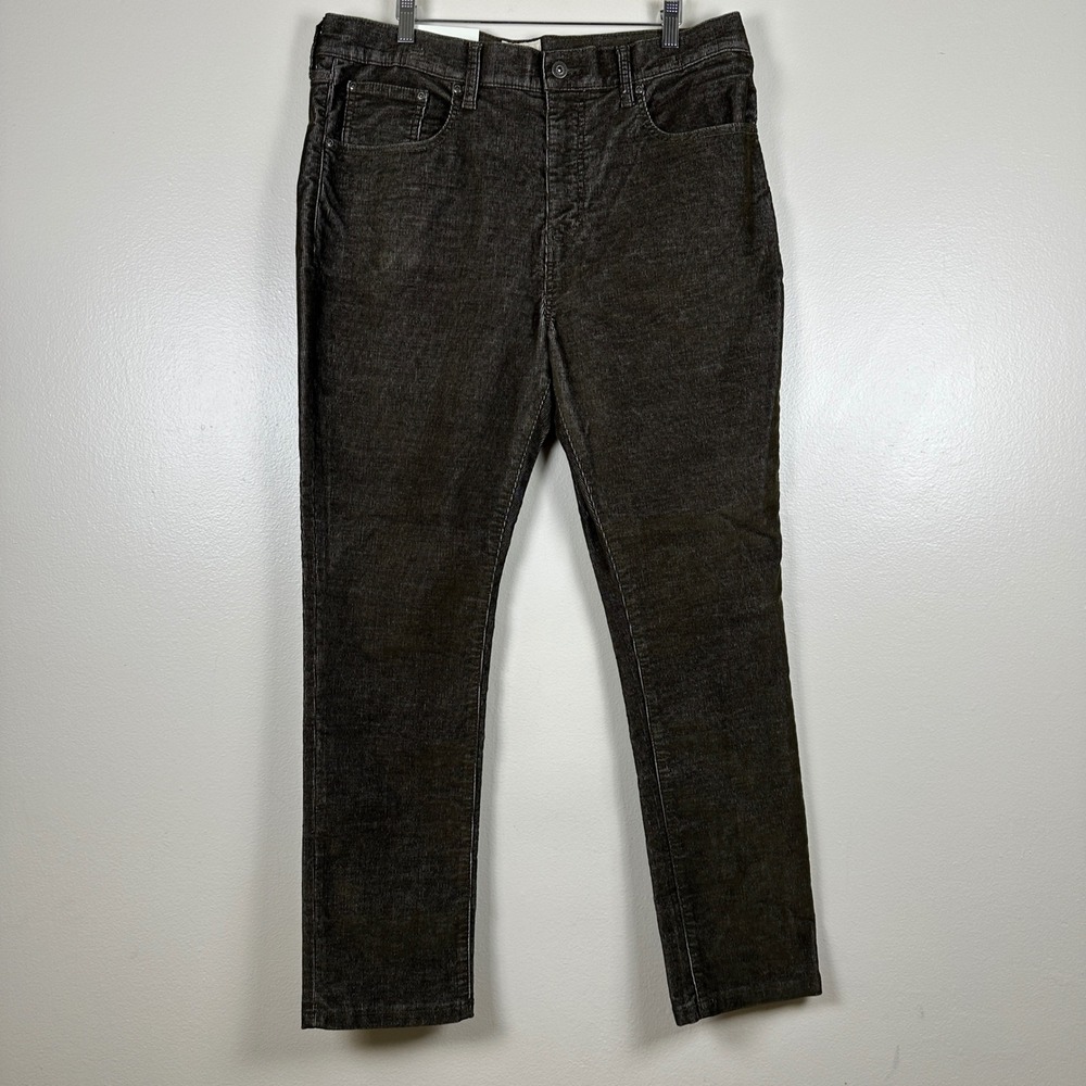 Mutual Weave Men's 36x30 Corduroy Pants Providence Olive Relaxed Taper Stretch
